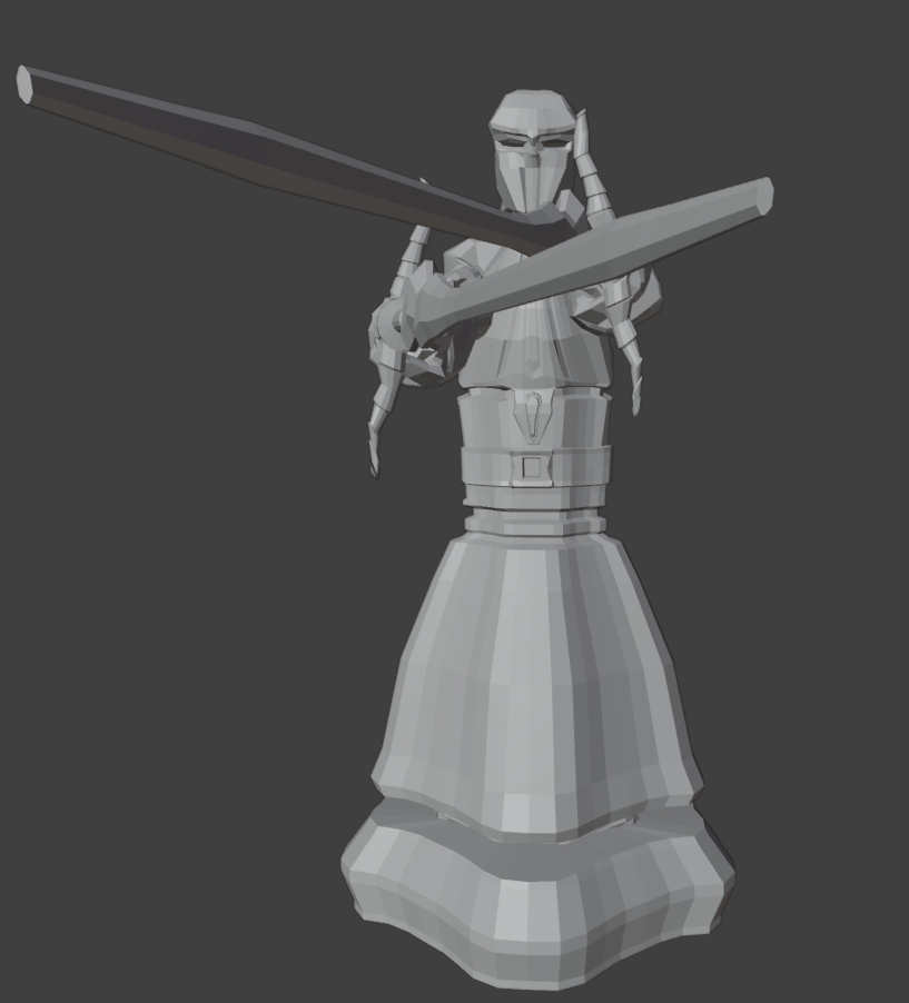 Knight model pose screenshot